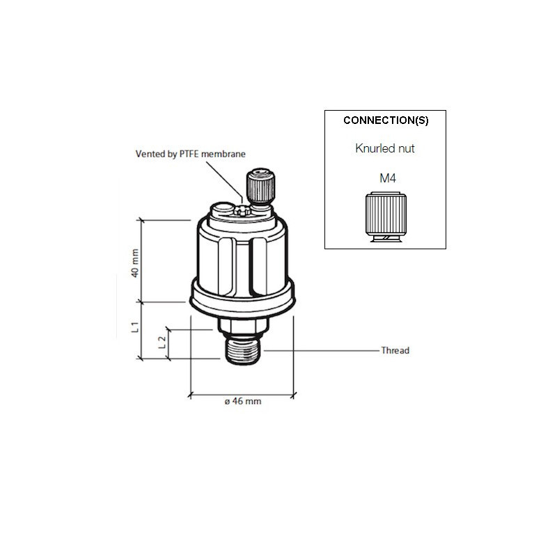 Oliedruksensor VDO 1C 0-5 bar 1/4-18NPTF - V-029008 - 360-081-029-008C - 3661768217528