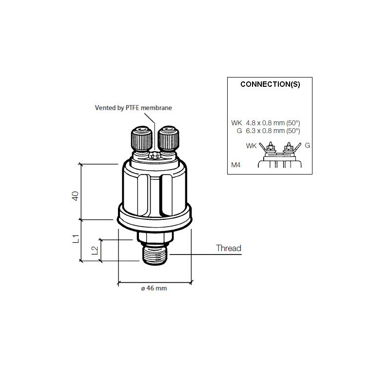 Oliedruksensor VDO met waarschuwingscontact 5,5 bar 16X150 - V-030107 - 360-081-030-107C - 3661768263907