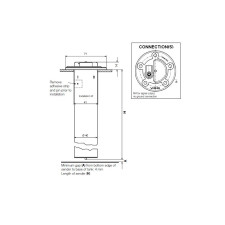 Indicator de combustibil tubular VDO, lungime 240 mm, diametru 54 mm - V-224011000240G - 224-011-000-240G - 3661768453575