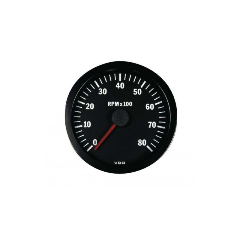 Tahometru VDO 8000 rpm, diametru 52, fundal negru, 4 / 6 / 8 cilindri, motor diesel / benzină - V-CT333-015-010 - 333-015-010K - 4103590700308
