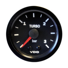 Manometru VDO pentru presiunea turbo 0-3 bari, diametru 52, mecanic, fund negru - V-PT150-015-001 - 150-015-001K - 3661768229040