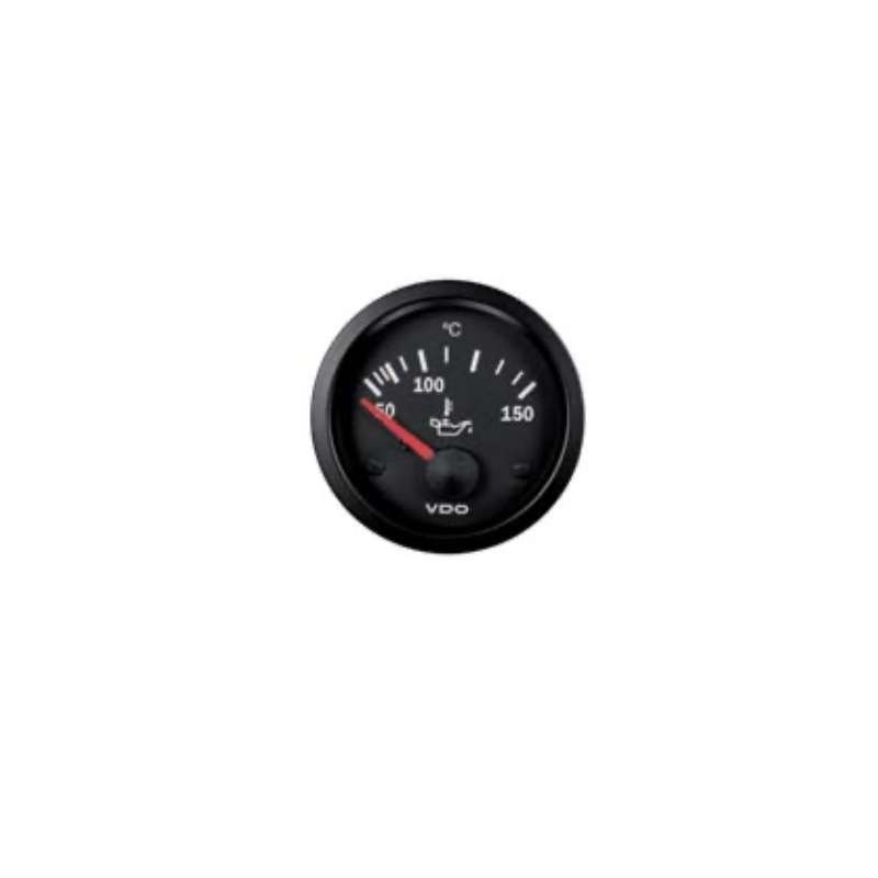 Manometru VDO pentru temperaturăa uleiului 150°, Vision, diametru 52, fundal negru - V-TH310-010-003 - 310-010-003K - 4103590400789