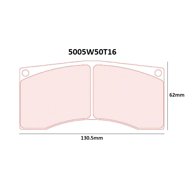 CL Brakes RC5+ 5005W50T16 Competition Brake Pads - CL-5005W50T16RC5 - 5005W50T16 RC5+ - 3666618081281