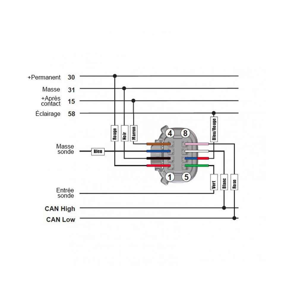 8-pins kabel VDO SingleViu - V-2910000484200 - 2910000484200 - 3661768612224