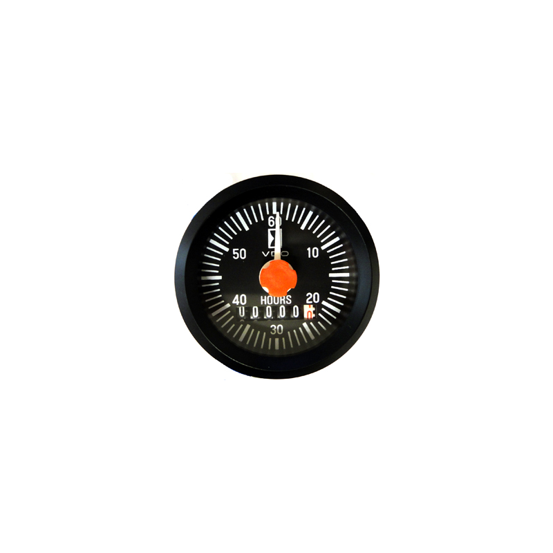 Orometru VDO, diametru 52, 12 V, fundal negru, contor de ore - V-HO331810012002 - 331-810-012-002G - 3661768306949