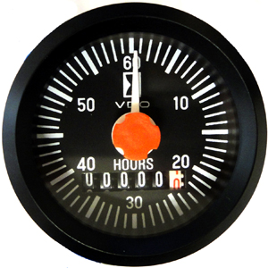 Orometru VDO, diametru 52, 12 V, fundal negru, contor de ore - V-HO331810012002 - 331-810-012-002G - 3661768306949