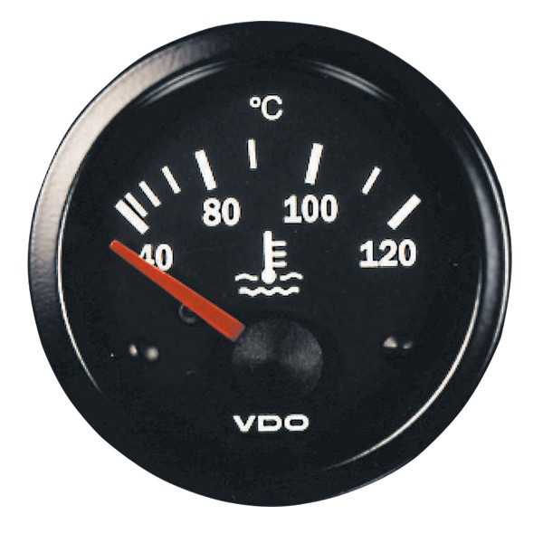 Manometru VDO Cockpit International pentru temperaturăa apei 120°, diametru 52, fundal negru - V-TE310-030-002 - 310-030-002G - 3661768306703