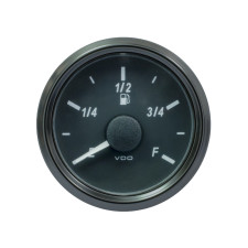 Brandstofniveaumeter VDO SingleViu diameter 52mm zwarte bodem hendel meter 3-90ohms - V-NE-3833140001 - A2C3833140001 - 4103590679208