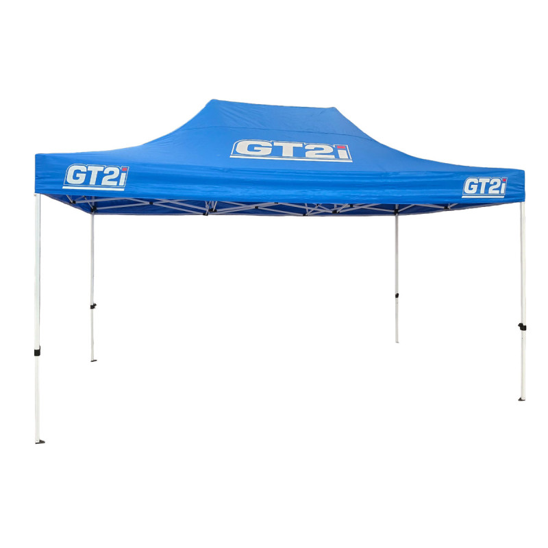 Blue Roof with Large Logo, 3 × 4.5 m Tent | GT-T3X4-5M-B-TOIT-1 - GT-T3X4-5M-B-TOIT-1 - 3666618797823