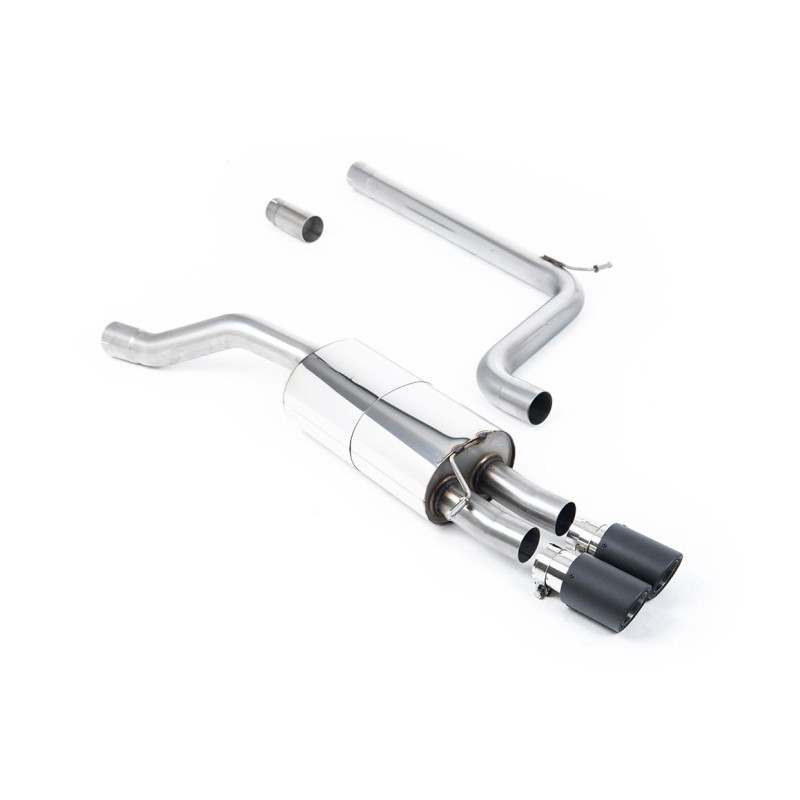 Catback Milltek SSXVW560 dopo il cat originale senza silenziatore Jet-90 Carbon inter-tip - MLK-SSXVW560 - SSXVW560