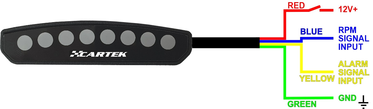 Luce di spostamento Cartek Club 8 LED RGB CK-LS-CL - CK-LS-CL - CK-LS-CL - 3661768826201