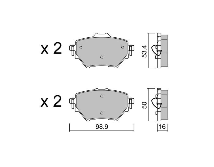 Plaquettes de frein arrière Club  Peugeot e-208 GTi – GT-PC10031 - GT-PC10031 - 3666618851174