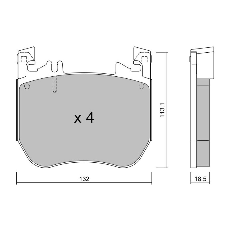 Front Brake Pads for Mercedes S-Class W223 V223 – GT-PC13121 - GT-PC13121 - 3666618851198