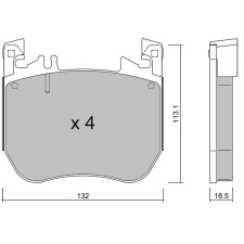 GT2i Club Front Brake Pads for Mercedes S-Class 580 4MATIC (W223) - GT-PC13121 - 3666618851198