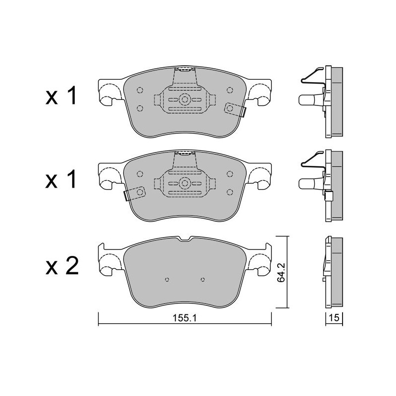 Plaquettes de frein GT2i club Avant pour Ford Puma II - GT-PC12052 - 3666618851181