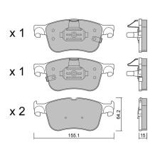 Plăcuțe de frână GT2i Club față pentru Ford Puma II - GT-PC12052 - 3666618851181