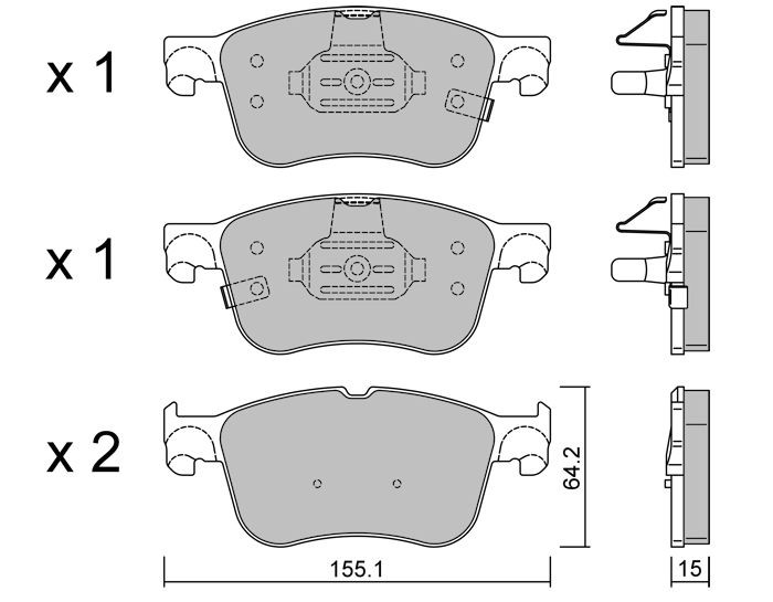 GT2i Club-remblokken (voor) voor Ford Puma II - GT-PC12052 - 3666618851181