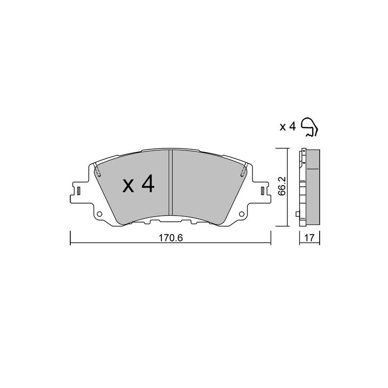 Plăcuțe de frână față Club Mazda CX-5, CX-60, CX-80 – GT-PC14520 - GT-PC14520 - 3666618851228