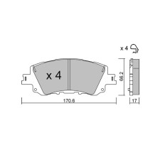 Plaquettes de frein GT2i club Avant pour Mazda CX-60-3.3 e-SKYACTIV D AWD - GT-PC14520 - 3666618851228