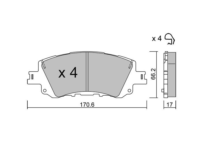 Pastiglie freno GT2i Club anteriori per Mazda CX-60-3.3 e-SKYACTIV D AWD - GT-PC14520 - 3666618851228