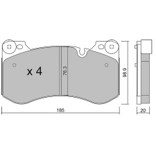 Plăcuțe de frână GT2i Club față pentru BMW M3 Competition xDrive (G80) - GT-PC14201 - 3666618851211