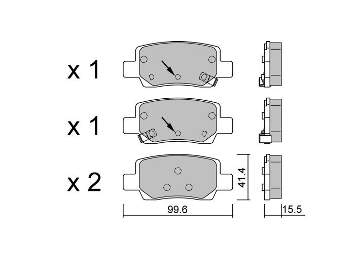 Pastiglie posteriori Club Hyundai Kona II elettrica – GT-PC14581 - GT-PC14581 - 3666618851235