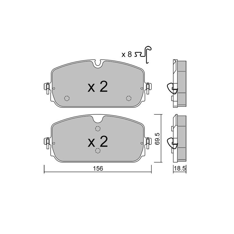 Audi A5, A6, Q5 Club Front Brake Pads – GT-PC14910 - GT-PC14910 - 3666618851242