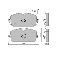 Plăcuțe de frână față Club Audi A5, A6, Q5 – GT-PC14910 - GT-PC14910 - 3666618851242