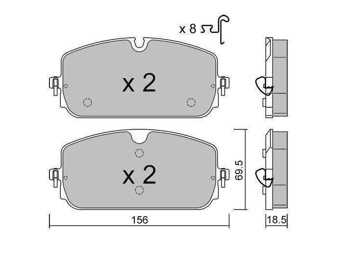 Plăcuțe de frână față Club Audi A5, A6, Q5 – GT-PC14910 - GT-PC14910 - 3666618851242