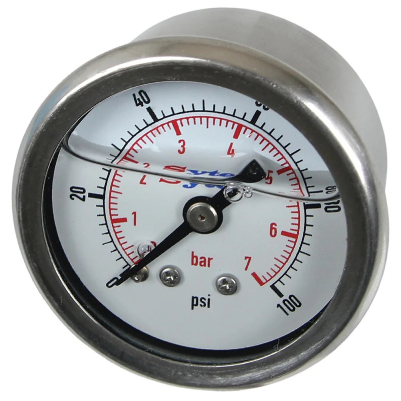 Manomètre pression carburant injection Sytec 0-7 bar - FPG002 - M-MAN7B - FPG002