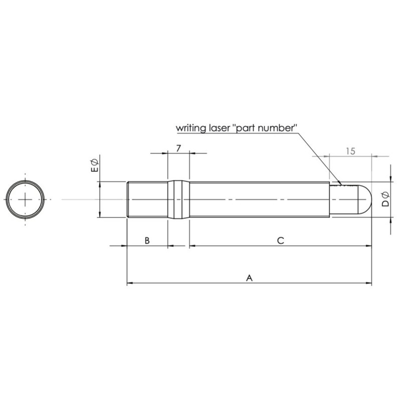 Știft pentru roată 14x150, lungime 86 mm - A.I. Tech AIT-86F - AIT-86F - AIT86F - 3666618850528