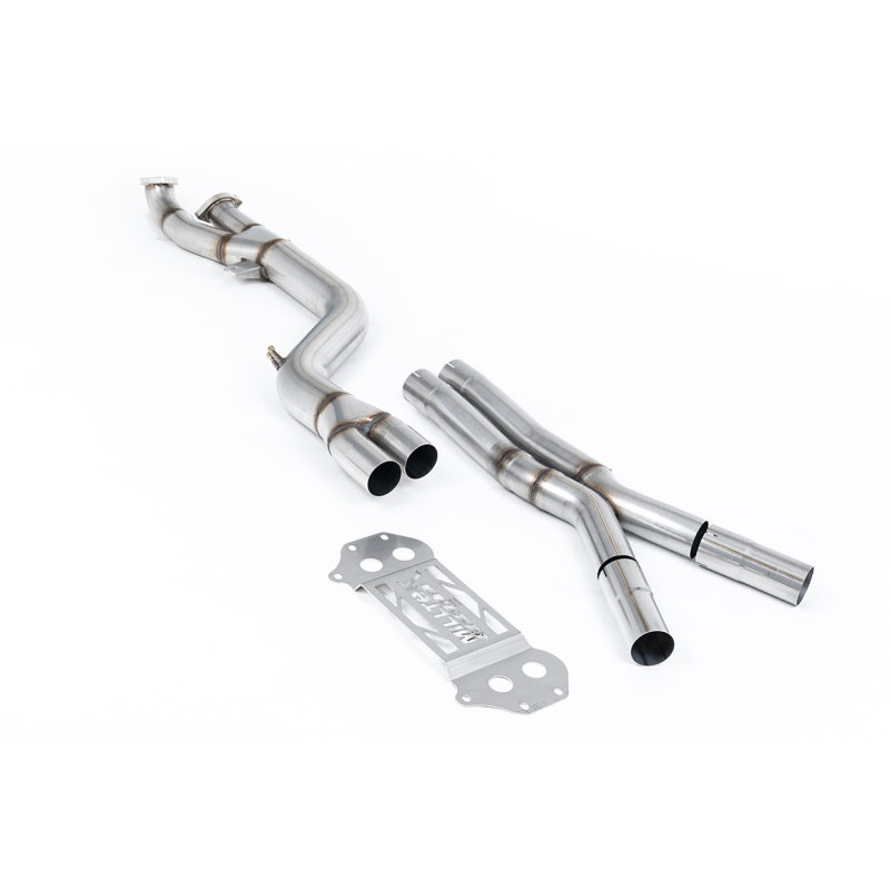 MILLTEK SSXBM1338 Particulate Filter and Second Catalytic Converter Removal - X Pipe - Milltek Exhaust System for BMW M3 - M4 G8 - MLK-SSXBM1338 - SSXBM1338
