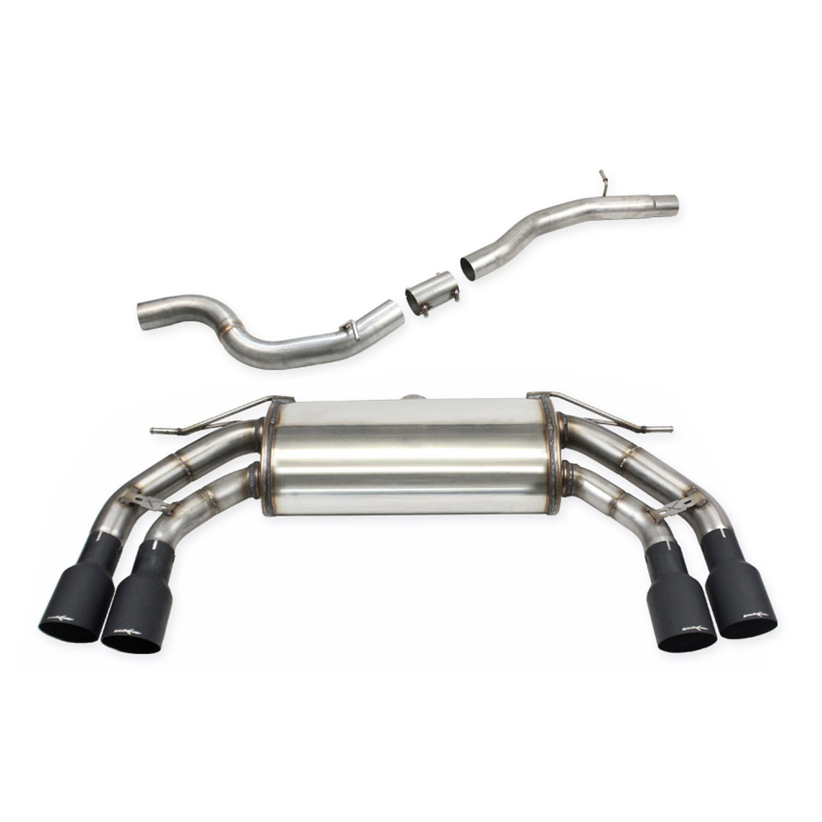 Inoxcar 2x90 Racing Black Ceramic catback + direct center pipe Cupra Ateca 2,0 TSI 4-Drive 2023-2026 - IC-CATBACKATECA0190CBK - CATBACK.ATECA.01.90CBLACK - 3666618850306