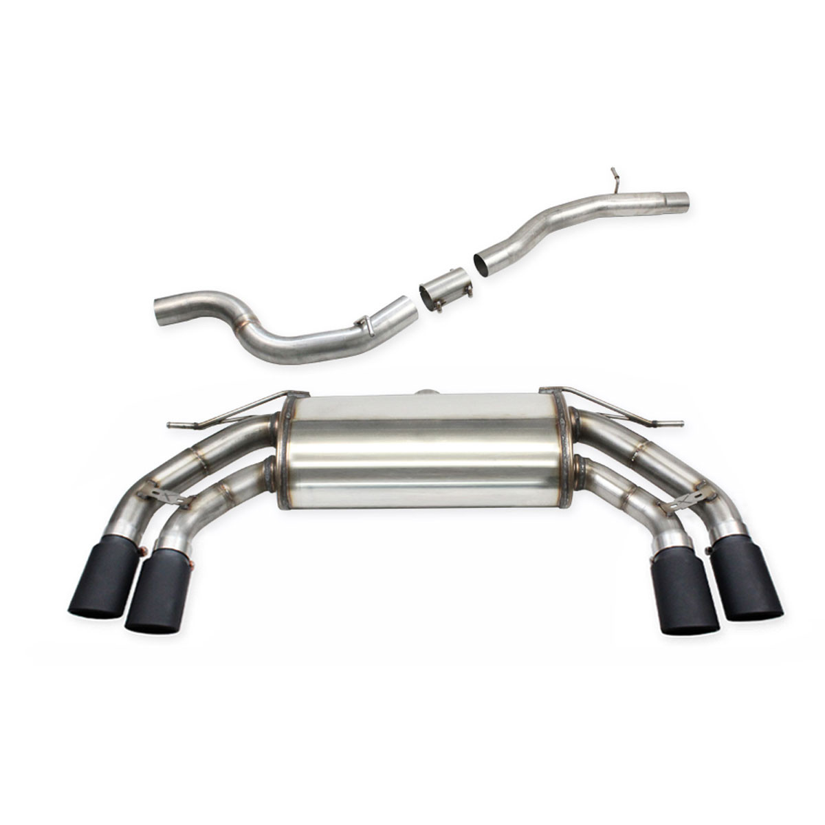 Catback + tube central direct Inoxcar 2x90x70 X-Race noir mat Cupra Ateca 2,0TSI 4-Drive 2023-2026 - IC-CATBACKATECA0190X70BM - CATBACK.ATECA.01.90X70BM - 3666618850290