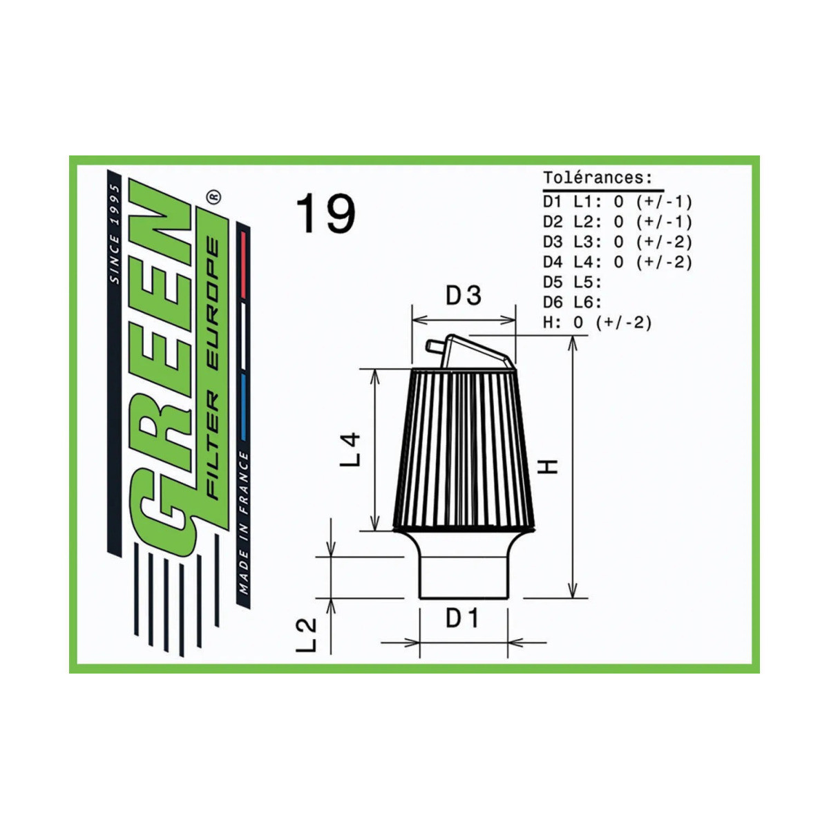 Green Air Filter Honda S2000 2.0L 16V 240cv - GR-G491604 - G491604 - 3661768583791