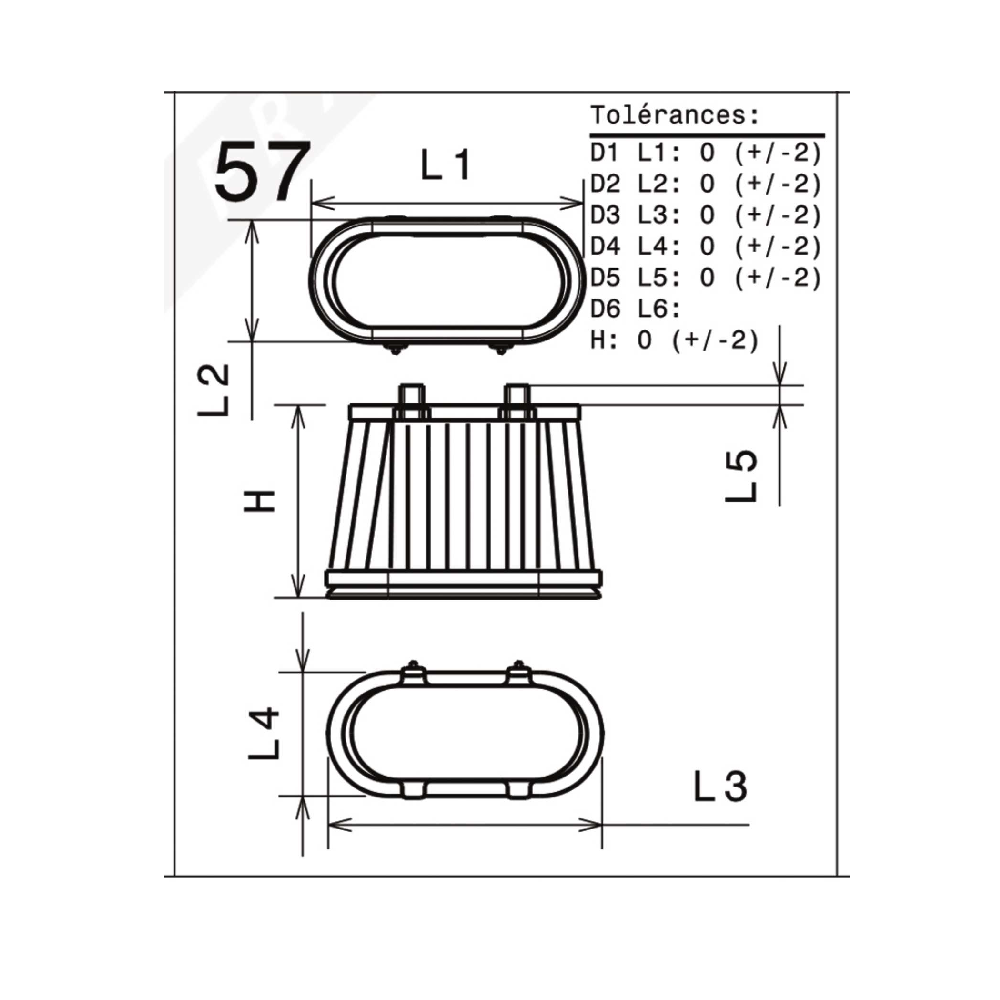 Origineel vervangingsluchtfilter GREEN FILTER HUMMER H2 6,0L V8 325pk 02-. - GR-G591014 - G591014 - 3700161151777