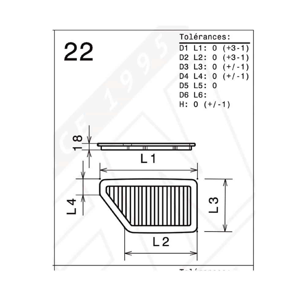 Filtre à Air Green Honda Prelude Après 1992 - GR-P960037 - P960037 - 3661768482704