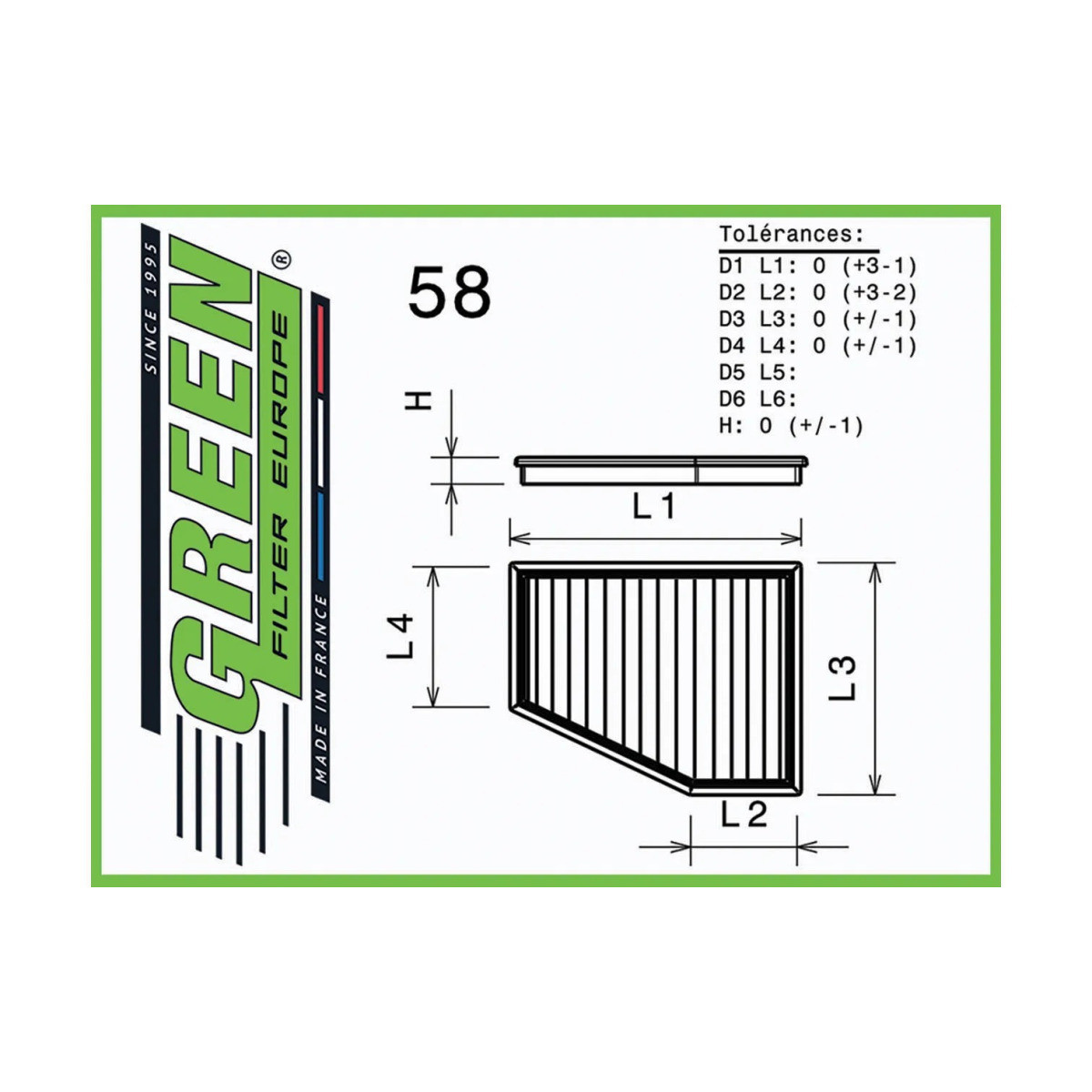 Air-cleaner Grein Seat Ibiza 5 2.0 TDi 143CH 2010 - GR-P960524 - P960524 - 3661768442203