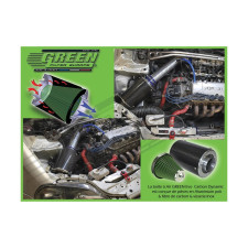 Kit admission directe CARBONE GREEN FILTER HONDA CIVIC III DOOR 1,5L i LS 16V VTEC-E 96-00 - GR-KBC004 - KBC004 - 3701194110915