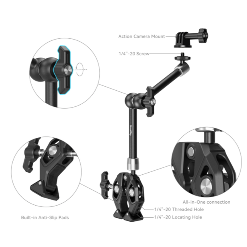 SmallRig Articulated Camera Support - CAM-FIX07 - 4454 - 3666618852218