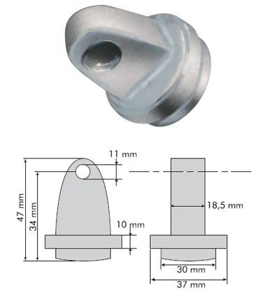 Mannelijke GT2i Race & Safety rolbeugel soldeerverbinding - O-AA-123 - 3661768400951