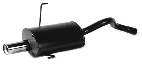 Rear Exhaust / Muffler Fiat Punto Phase 2 1.8 16S HGT After 1999 EEC Approved outlet 76mm - O-QD-FI740-R - 3661768236437