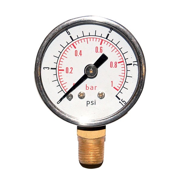 Manometer 0 -1 bar (1/8x27 NPF) 0-15 Psi - M-MAN1B - FPG001 - 3661768032565