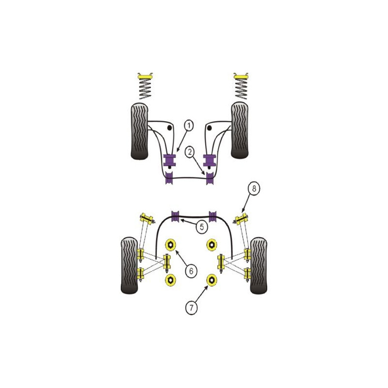 Silentbloc Powerflex pentru bară antiruliu BMW E36, diametru 24 mm (2 bucăți) - PF-F531024-2 - PFF5-310-24 - 5055676501554