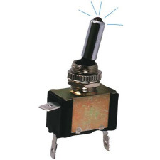 Metalen AAN/UIT-schakelaar met blauwe LED - LU-K894B - 3661768058589