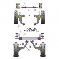 Silent-Bloc Powerflex Barre Anti-Roulis Avant 26.8mm Porsche 944 (2 Pièces)