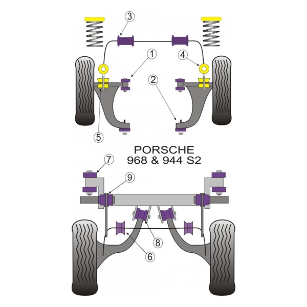 Powerflex Bushing Rear Trailing ARm Inner Bush Porsche 944 (2 Pieces) - PF-R57222-2 - PFR57-222 - 5055676506535