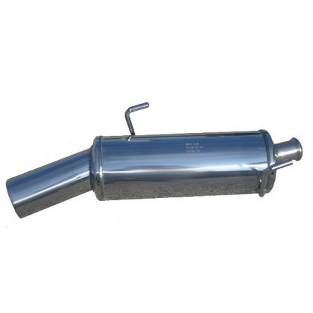 Terminaux / Silencieux Inoxcar Inox Peugeot 206 2.0 16V Après 1999 Sortie 1X102mm