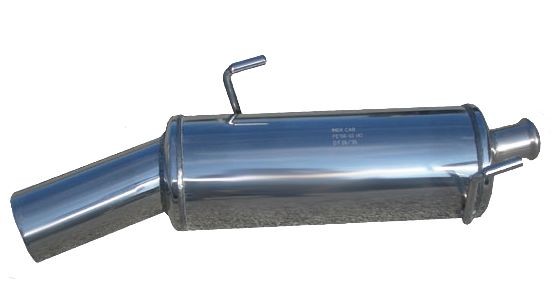 Inoxcar Stainless Steel Rear Exhaust / Muffler Peugeot 206 2.0 16V After 1999 Outlet 1X102mm - IC-PE20607102 - PE206.07.102 - 3661768206522