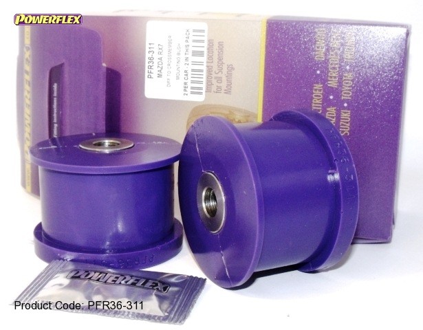 Silent-Bloc Powerflex Differentieel Mazda RX 7 (2 Onderdelen) - PF-R36311-2 - PFR36-311 - 5055676505088